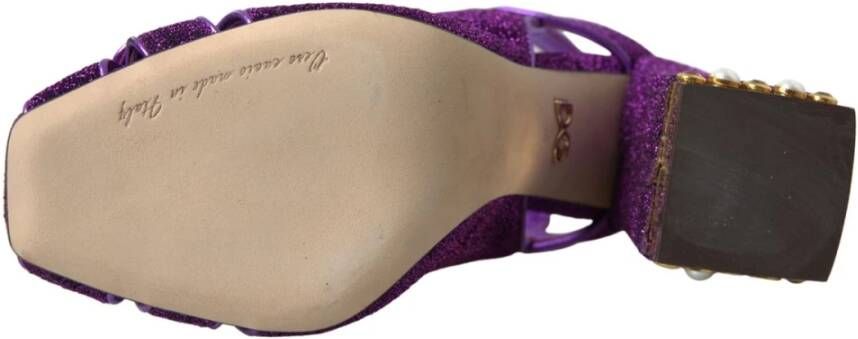 Dolce & Gabbana High Heel Sandals Purple Dames