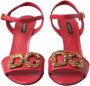 Dolce & Gabbana Rode Enkelband Stiletto Hakken Sandalen Red Dames - Thumbnail 10
