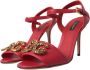 Dolce & Gabbana Rode Enkelband Stiletto Hakken Sandalen Red Dames - Thumbnail 11