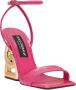 Dolce & Gabbana Stijlvolle Reptiel Hoge Hak Sandalen Pink Dames - Thumbnail 2