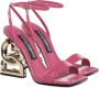 Dolce & Gabbana Verstelbare Enkelband Croco Sandalen Pink Dames - Thumbnail 7