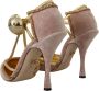 Dolce & Gabbana Elegante Roze Kristal Hoge Hak Pumps Pink Dames - Thumbnail 4