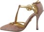 Dolce & Gabbana Elegante Roze Kristal Hoge Hak Pumps Pink Dames - Thumbnail 5