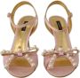 Dolce & Gabbana Pink Faux Pearl Ankle Strap Heels Sandals Shoes Roze Dames - Thumbnail 3