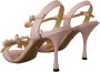 Dolce & Gabbana Pink Faux Pearl Ankle Strap Heels Sandals Shoes Roze Dames - Thumbnail 4