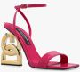 Dolce & Gabbana Verstelbare Enkelband Croco Sandalen Pink Dames - Thumbnail 4