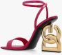 Dolce & Gabbana Verstelbare Enkelband Croco Sandalen Pink Dames - Thumbnail 5