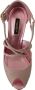 Dolce & Gabbana Roze Glitter Peep Toe High Heels Sandalen Pink Dames - Thumbnail 3