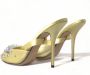 Dolce & Gabbana Kristalversierde Gele Zijden Sandalen Yellow Dames - Thumbnail 6