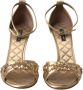Dolce & Gabbana Sandalen met kristalversierde hak Yellow Dames - Thumbnail 2