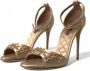 Dolce & Gabbana Sandalen met kristalversierde hak Yellow Dames - Thumbnail 3
