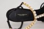 Dolce & Gabbana Zwarte Satijnen T-Strap Sandalen met Kristalversiering Black Dames - Thumbnail 9