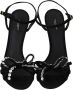 Dolce & Gabbana Zwarte Suède Kristalhak Sandalen Black Dames - Thumbnail 4