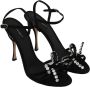 Dolce & Gabbana Elegante hoge suède sandalen met kristallen strikken Black Dames - Thumbnail 5