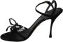 Dolce & Gabbana Zwarte Suède Kristalhak Sandalen Black Dames - Thumbnail 7