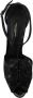 Dolce & Gabbana Zwarte Mesh T-Strap Hoge Hak Sandalen Black Dames - Thumbnail 10