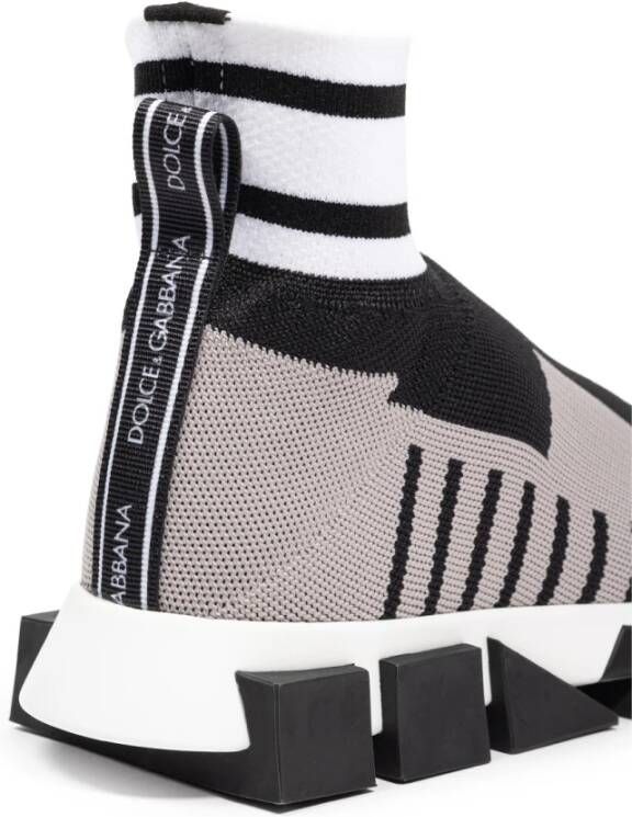Dolce & Gabbana Hoge Elastische Gebreide Sneakers Multicolor Dames