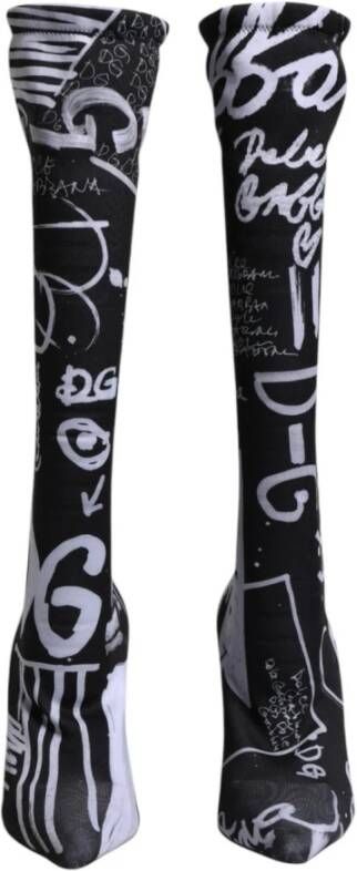 Dolce & Gabbana Hoge hak Gedrukte Soklaarzen Stijl Black Dames