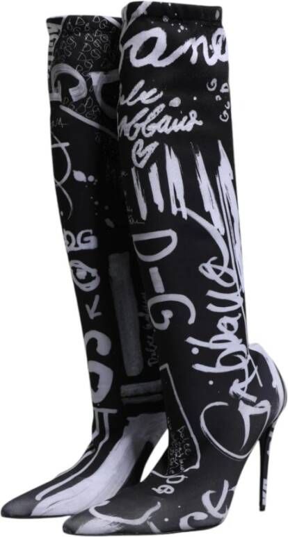 Dolce & Gabbana Hoge hak Gedrukte Soklaarzen Stijl Black Dames