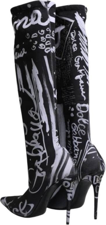 Dolce & Gabbana Hoge hak Gedrukte Soklaarzen Stijl Black Dames
