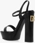 Dolce&Gabbana Pumps & high heels Polished Calfskin Platform Sandals in zwart - Thumbnail 6