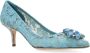 Dolce & Gabbana Lace Rainbow Pumps with Brooch Detailing Blauw Dames - Thumbnail 5