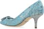 Dolce & Gabbana Lace Rainbow Pumps with Brooch Detailing Blauw Dames - Thumbnail 6