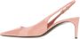 Dolce&Gabbana Hoge hakken Pink Leather Pointed Toe Slingback Heels in roze - Thumbnail 3