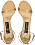 Dolce & Gabbana Keira Metallic Hoge Hak Sandalen Yellow Dames - Thumbnail 4