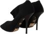 Dolce & Gabbana Black Stretch Socks Knee High Booties Shoes Zwart Dames - Thumbnail 6