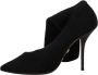 Dolce & Gabbana Black Stretch Socks Knee High Booties Shoes Zwart Dames - Thumbnail 10