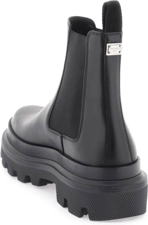 Dolce & Gabbana Iconische Chelsea Boots van geborsteld leer