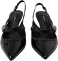 Dolce & Gabbana Zwarte Leren Versierde Slingback Schoenen Black Dames - Thumbnail 10
