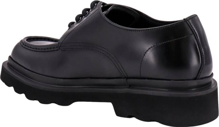 Dolce & Gabbana Italiaanse Leren Veterschoen Black Heren