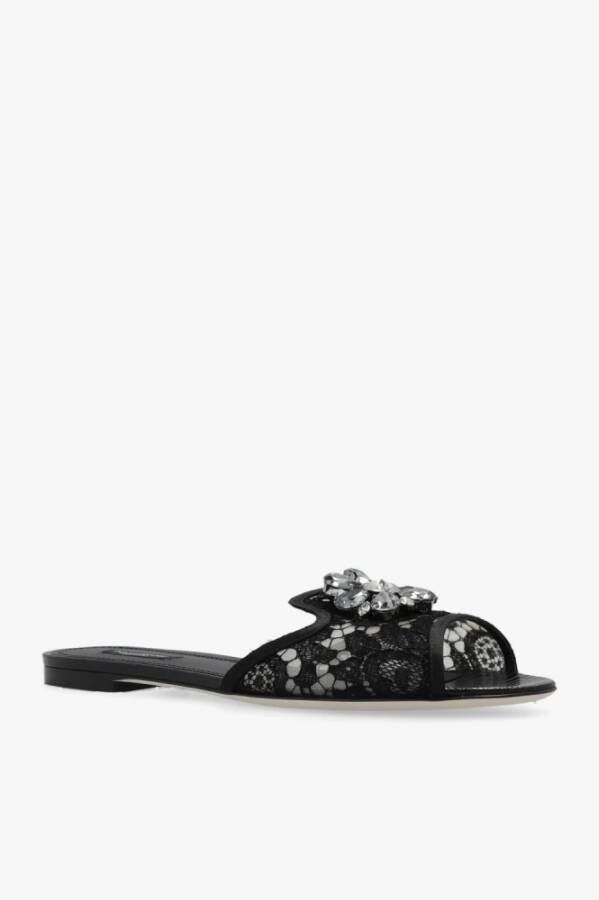 Dolce & Gabbana Kant slides Zwart Dames