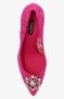 Dolce & Gabbana Pink Taormina Lace Crystal Heels Pumps Shoes Roze Dames - Thumbnail 5