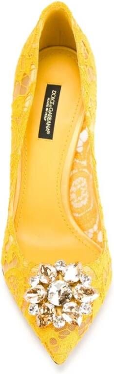 Dolce & Gabbana Kanten hof schoenen Yellow Dames