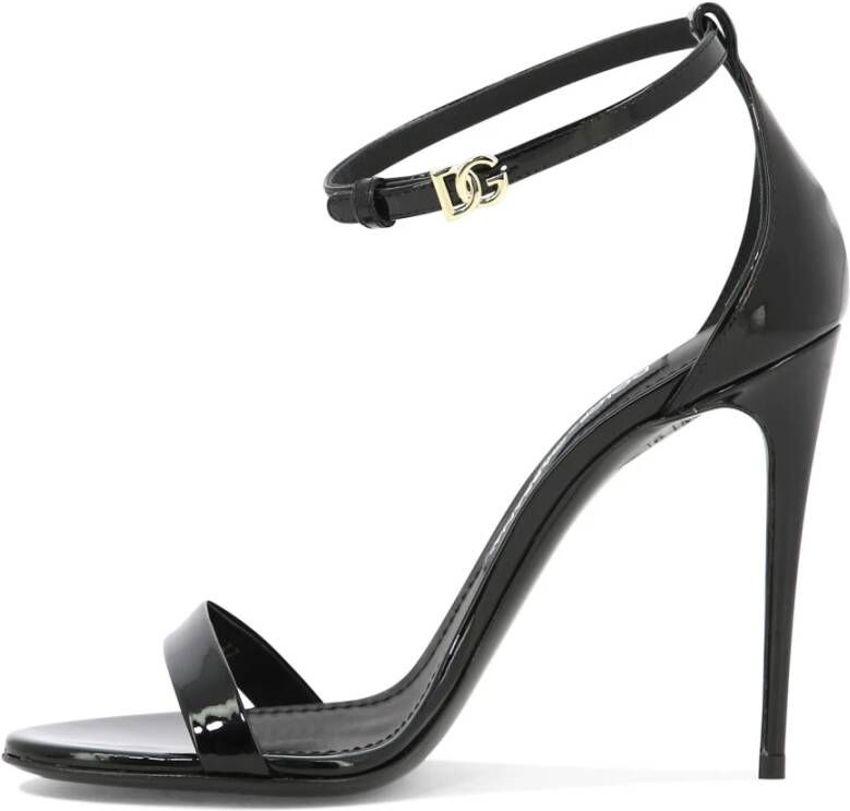 Dolce & Gabbana Keira Patent Leren Sandalen Black Dames