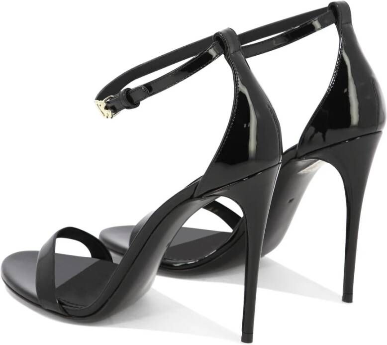 Dolce & Gabbana Keira Patent Leren Sandalen Black Dames