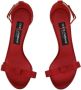Dolce & Gabbana Keira Rode Satijnen Hoge Hak Sandalen Red Dames - Thumbnail 4