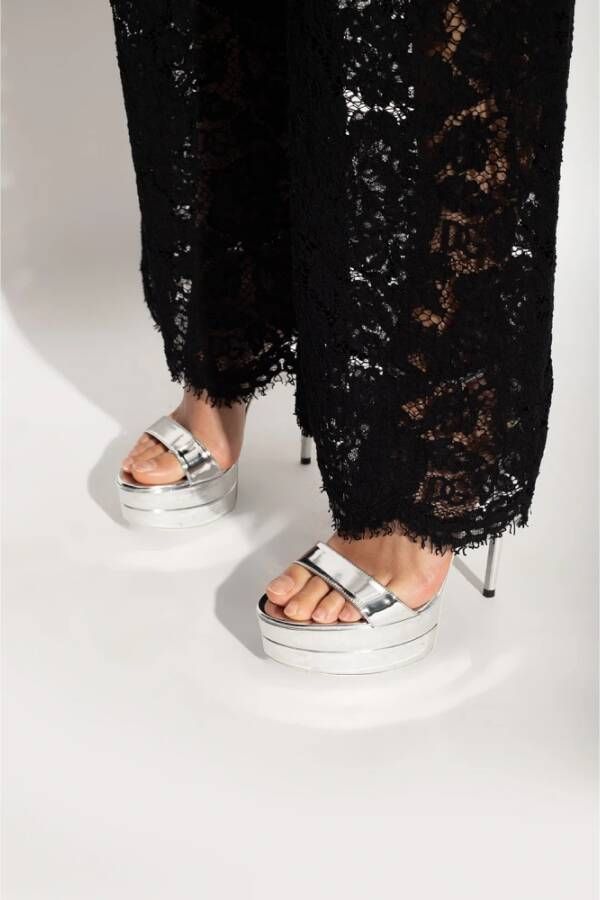 Dolce & Gabbana Keira sandalen met hak Grijs Dames