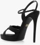 Dolce & Gabbana Zwarte Leren Hoge Hak Sandalen Black Dames - Thumbnail 9