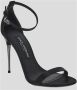Dolce & Gabbana Keira Satijnen Sandalen Black Dames - Thumbnail 2