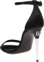 Dolce & Gabbana Zwarte Satijnen Sandalen met Verstelbare Enkelband Black Dames - Thumbnail 8