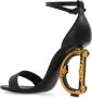Dolce & Gabbana Zwarte Leren Barok Hak Sandalen Black Dames - Thumbnail 6
