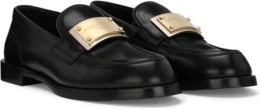 Dolce & Gabbana Klassieke Leren Loafer Schoenen Black Heren