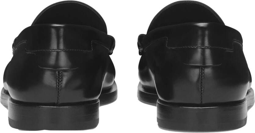 Dolce & Gabbana Klassieke Leren Moccasin Schoenen Black Heren