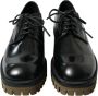 Dolce & Gabbana Klassieke Zwarte Leren Derby Schoenen Black Heren - Thumbnail 7