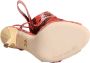 Dolce & Gabbana Koraal Python Leren Hakken Sandalen - Thumbnail 2
