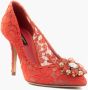 Dolce & Gabbana Rode Kristallen Kant Hakken Pumps Red Dames - Thumbnail 2